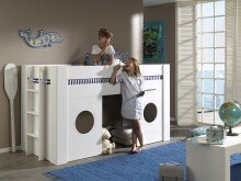 Spielbett >FREYA< in Weiß aus MDF - 215x120x96cm (BxHxT)