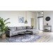 Ecksofa >Lido< in Hellgrau aus Schaum, Eiche, Polyester - 290x76x170cm (BxHxT)