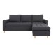 Ecksofa >Firenze< in Dunkelgrau aus Stoff - 219x45x151cm (BxHxT)