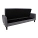 Schlafsofa >Milton< in Dunkelgrau aus Polyester, Birke - 204x81x82cm (BxHxT)