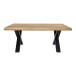 Couchtisch >Toulon< in Braun/Eiche geölt. Schwarz - 120x50x70 (BxHxT)