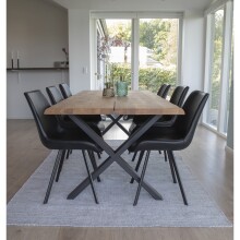Esstisch >Toulon< in Braun. Eiche geölt aus Eiche massiv - 200x75x95cm (BxHxT)