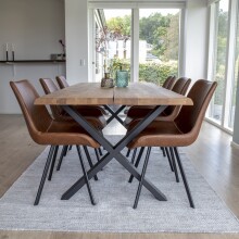 Esstisch >Toulon< in Braun. Eiche geölt aus Eiche massiv - 200x75x95cm (BxHxT)