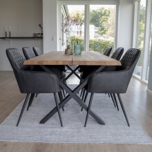 Ansteckplatte >Toulon< in Braun. Eiche geölt - 50x95x4x8 (LxBxHxT)