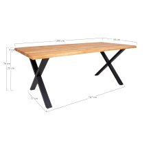Ansteckplatte >Toulon< in Braun. Eiche geölt - 50x95x4x8 (LxBxHxT)