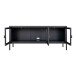 Vitrine >Brisbane< in Schwarz mit Glas aus Stahl, Glas - 140x85x40cm (BxHxT)
