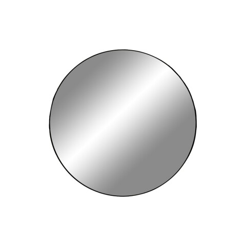 Spiegel >Jersey< in Spiegel. Schwarz aus Stahl, Glas - 0,5cm (T)