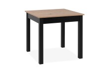 Esstisch >Coburg< ausziehbar 120cm, Artisan Eiche / schwarz - 80/120x76,5x80cm (BxHxT)