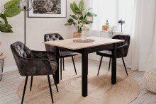 Esstisch >Coburg< ausziehbar 120cm, Artisan Eiche - 80/120x76,5x80cm (BxHxT)