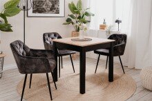 Esstisch >Coburg< ausziehbar 120cm, Artisan Eiche - 80/120x76,5x80cm (BxHxT)
