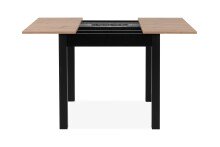 Esstisch >Coburg< ausziehbar 120cm, Artisan Eiche / schwarz - 80/120x76,5x80cm (BxHxT)