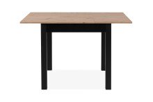 Esstisch >Coburg< ausziehbar 120cm, Artisan Eiche / schwarz - 80/120x76,5x80cm (BxHxT)