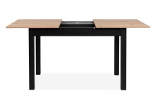 Esstisch >Coburg< ausziehbar 160cm, Artisan Eiche / Schwarz - 120/160x76,5x70cm (BxHxT)