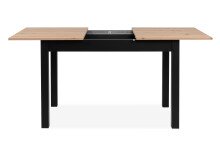 Esstisch >Coburg< ausziehbar 160cm, Artisan Eiche / Schwarz - 120/160x76,5x70cm (BxHxT)
