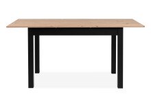 Esstisch >Coburg< ausziehbar 160cm, Artisan Eiche / Schwarz - 120/160x76,5x70cm (BxHxT)