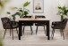 Esstisch >Coburg< ausziehbar 160cm, Artisan Eiche / Schwarz - 120/160x76,5x70cm (BxHxT)