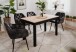 Esstisch >Coburg< ausziehbar 160cm, Artisan Eiche / Schwarz - 120/160x76,5x70cm (BxHxT)