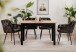Esstisch >Coburg< ausziehbar 160cm, Artisan Eiche / Schwarz - 120/160x76,5x70cm (BxHxT)