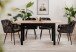 Esstisch >Coburg< ausziehbar 160cm, Artisan Eiche / Schwarz - 120/160x76,5x70cm (BxHxT)