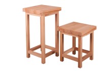Blumenständer >MARCO< in Kernbuche aus Massivholz - 30x60x30cm (BxHxT)