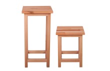 Blumenständer >MARCO< in Kernbuche aus Massivholz - 30x60x30cm (BxHxT)