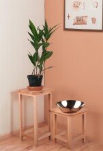 Blumenständer >MARCO< in Kernbuche aus Massivholz - 30x40x30cm (BxHxT)