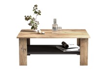 Couchtisch >PORTUM< in Braun/Grau aus Holzwerkstoff - 106,5x45,4x66,5cm (BxHxT)