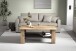 Couchtisch >PORTUM< in Braun/Grau aus Holzwerkstoff - 106,5x45,4x66,5cm (BxHxT)