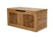 Truhenbank >KM-0660< in braun aus Wildeiche massiv geölt - 80x40x40cm (BxHxT)
