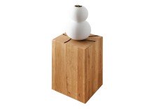 Hocker >KM-0660< in braun aus Wildeiche massiv...