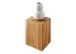 Hocker >KM-0660< in braun aus Wildeiche massiv geölt - 30x46x30cm (BxHxT)