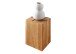 Hocker >KM-0660< in braun aus Wildeiche massiv geölt - 30x46x30cm (BxHxT)