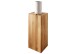 Hocker >KM-0660< in braun aus Wildeiche massiv geölt - 30x81x30cm (BxHxT)