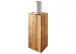 Hocker >KM-0660< in braun aus Wildeiche massiv geölt - 30x81x30cm (BxHxT)
