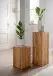 Hocker >KM-0660< in braun aus Wildeiche massiv geölt - 30x81x30cm (BxHxT)