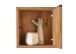Wandregal >KM-0660< in braun aus Wildeiche massiv geölt - 34x34x19,5cm (BxHxT)