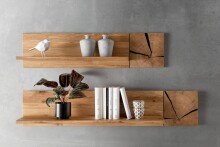 Wandboard >KM-0660< in braun aus braun - 124x25x20cm (BxHxT)