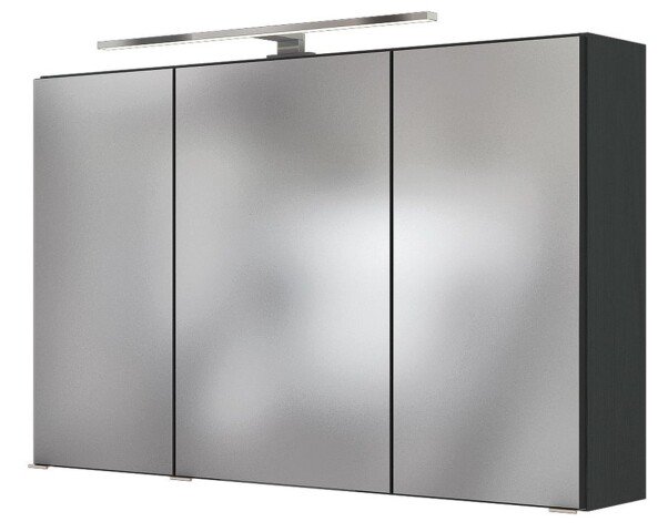 Spiegelschrank >Florida< in grafitgrau aus Holzwerkstoff - 120x64x20cm (BxHxT)