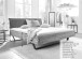 Bett >BE-0573< in braun aus Wildeiche massiv geölt - 145x95x213cm (BxHxT)
