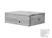 Nachttisch >BE-0573< in braun aus Wildeiche massiv geölt - 45x14x33cm (BxHxT)