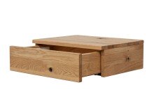 Nachttisch >BE-0573< in braun aus Wildeiche massiv geölt - 45x14x33cm (BxHxT)