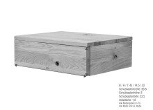 Nachttisch >BE-0573< in braun aus Wildeiche massiv geölt - 45x14x33cm (BxHxT)