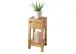 Beistelltisch >KM-0660< in braun aus Wildeiche massiv geölt - 30x60x30cm (BxHxT)