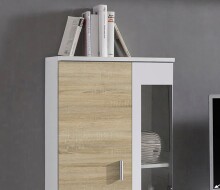 Wohnzimmer-Set >FOX< in Sonoma Eiche/Weiss - 232,4x178,8x40,5 (BxHxT)