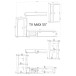Wohnzimmer-Set >FOX< in Betonoptik/Weiß - 232,4x178,8x40,5 (BxHxT)