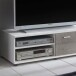 Wohnzimmer-Set >FOX< in Betonoptik/Weiß - 232,4x178,8x40,5 (BxHxT)