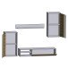 Wohnzimmer-Set >FOX< in Betonoptik/Weiß - 232,4x178,8x40,5 (BxHxT)