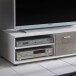 Wohnzimmer-Set >FOX< in Betonoptik/Weiß - 232,4x178,8x40,5 (BxHxT)