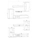 Wohnzimmer-Set >PUR< in Schwarz aus Holzwerkstoff - 234,3x170x40,2cm (BxHxT)