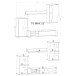Wohnzimmer-Set >PUR< in Schwarz aus Holzwerkstoff - 234,3x170x40,2cm (BxHxT)